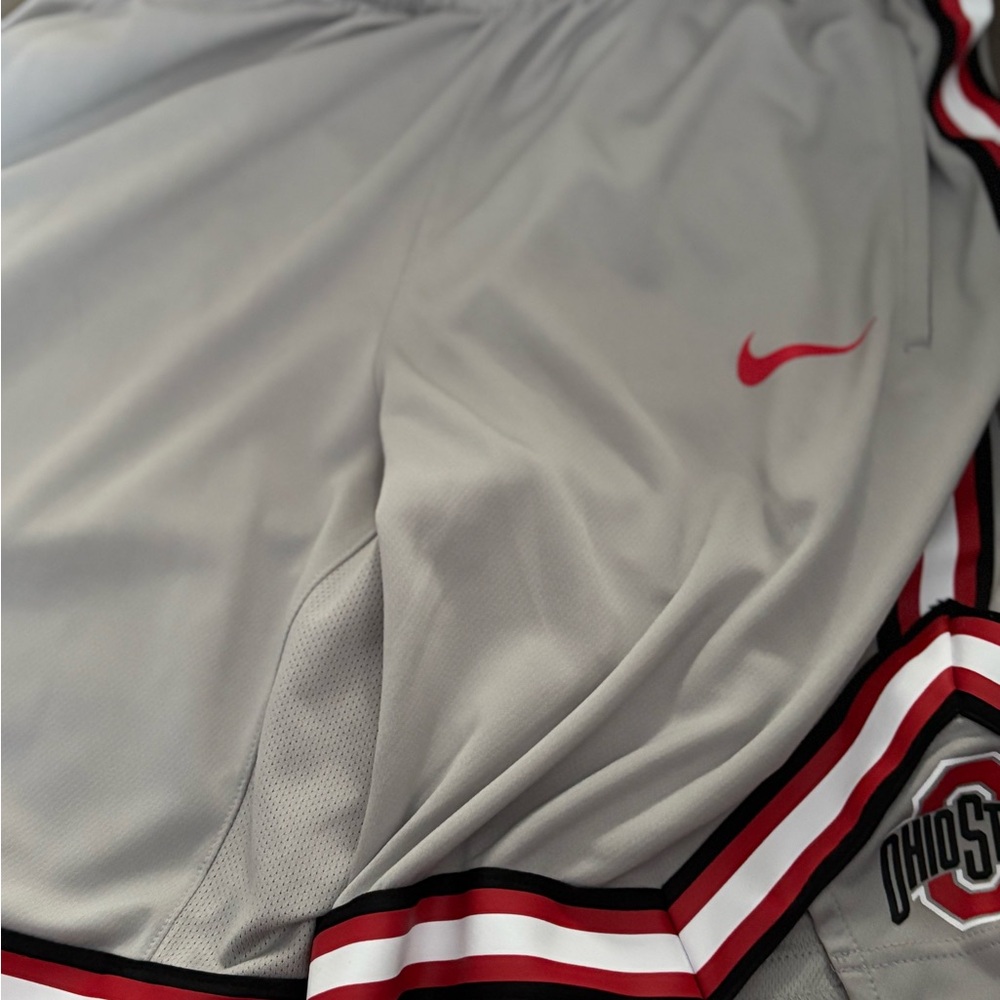 Nike Gray and Red Athletic Shorts
